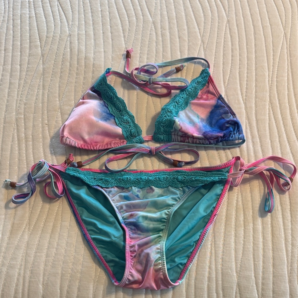 Colorful Tie-Dye Bikini Set